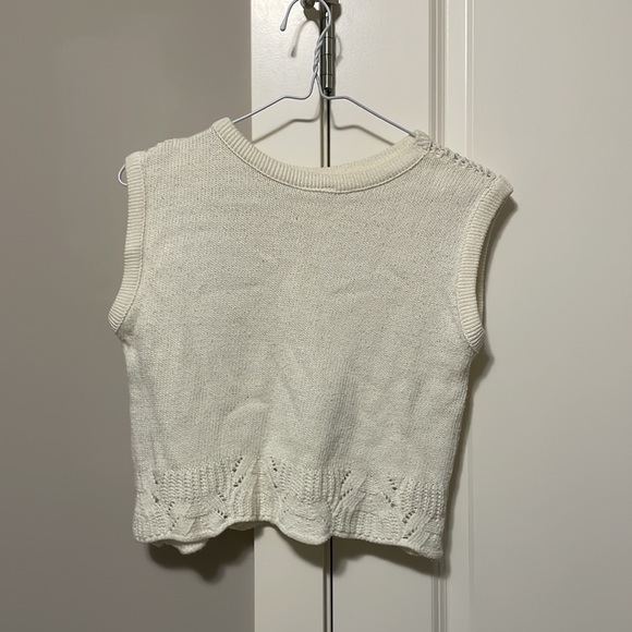 Crochet Lace Vintage Sweater Vest - Picture 2 of 2